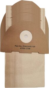 Atrix PVACHV6-15P Paper Filter Bags for Atrix Ergo Lite Hip Vacuum